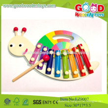 2015 New Selling Musical Kids Wooden Toys,Snail 8 Xylophone Musical Wooden Toy, Educational Musical Toys